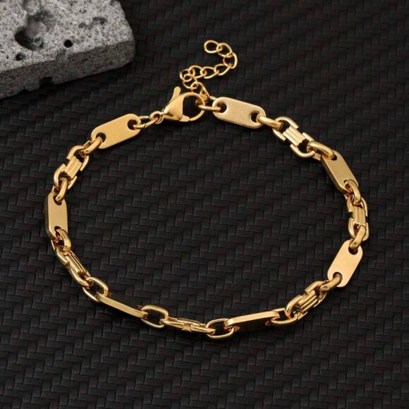 14K Gold Womens Chain Link Style Bracelet Ladies New 14 K Silver Jewelry 7" 8" - Picture 1 of 4